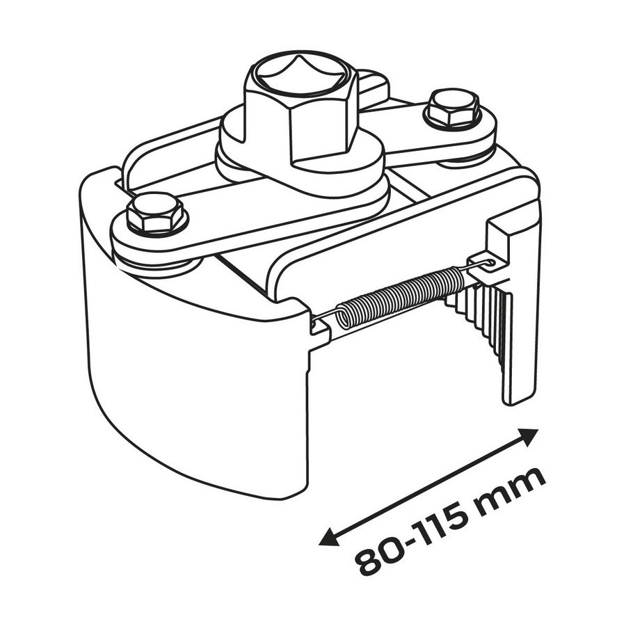 AUTOMATYCZNY KLUCZ DO FILTRA OLEJU 80-115 MM - 11-380.