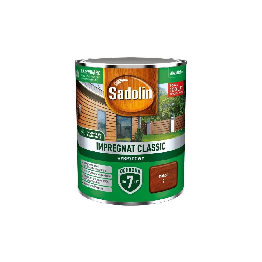 SADOLIN IMPREGNAT CLASSIC HYBRYDOWY 7 LAT MAHOŃ 4.5L 