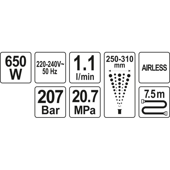 AGREGAT MALARSKI HYDRODYNAMICZNY 650W 