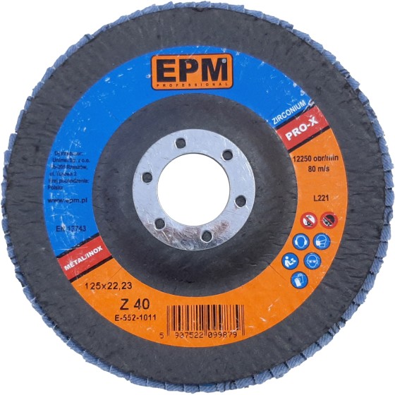 LAMELKA CYRKONOWA EPM PRO-X GRANULACJA 40 125MM 