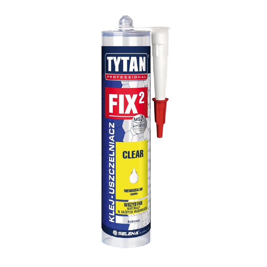 KLEJ MONTAŻOWY FIX2 CLEAR 290ML BEZBARWNY 