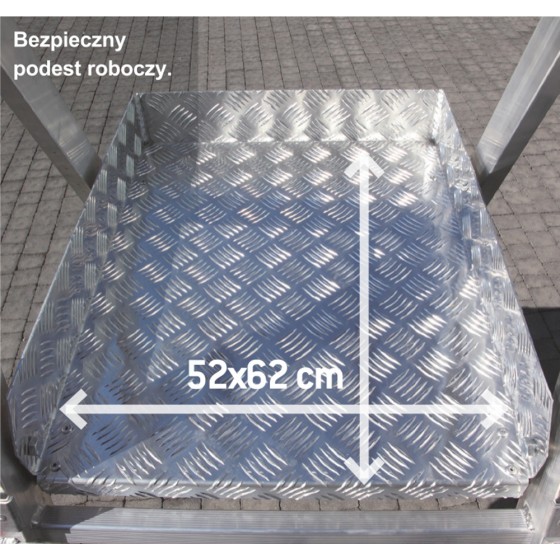 DRABINA/PODEST ROBOCZY PLS5 130/238CM 5 STOPNI 