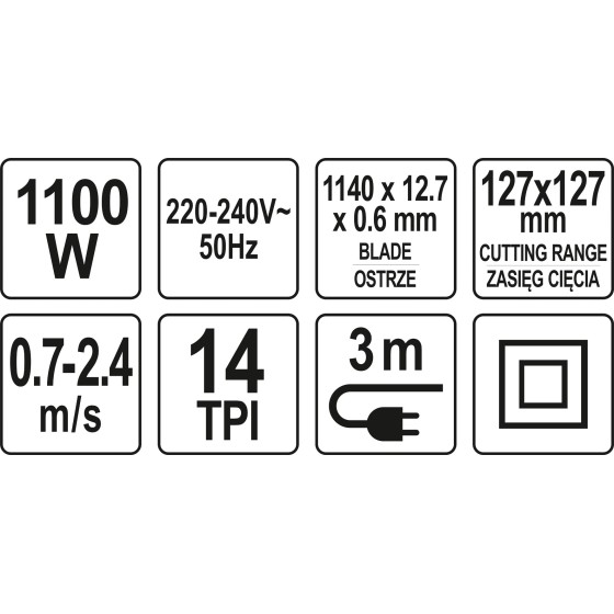 PRZECINARKA TAŚMOWA Z PODSTAWĄ 1100W - YT-82185.