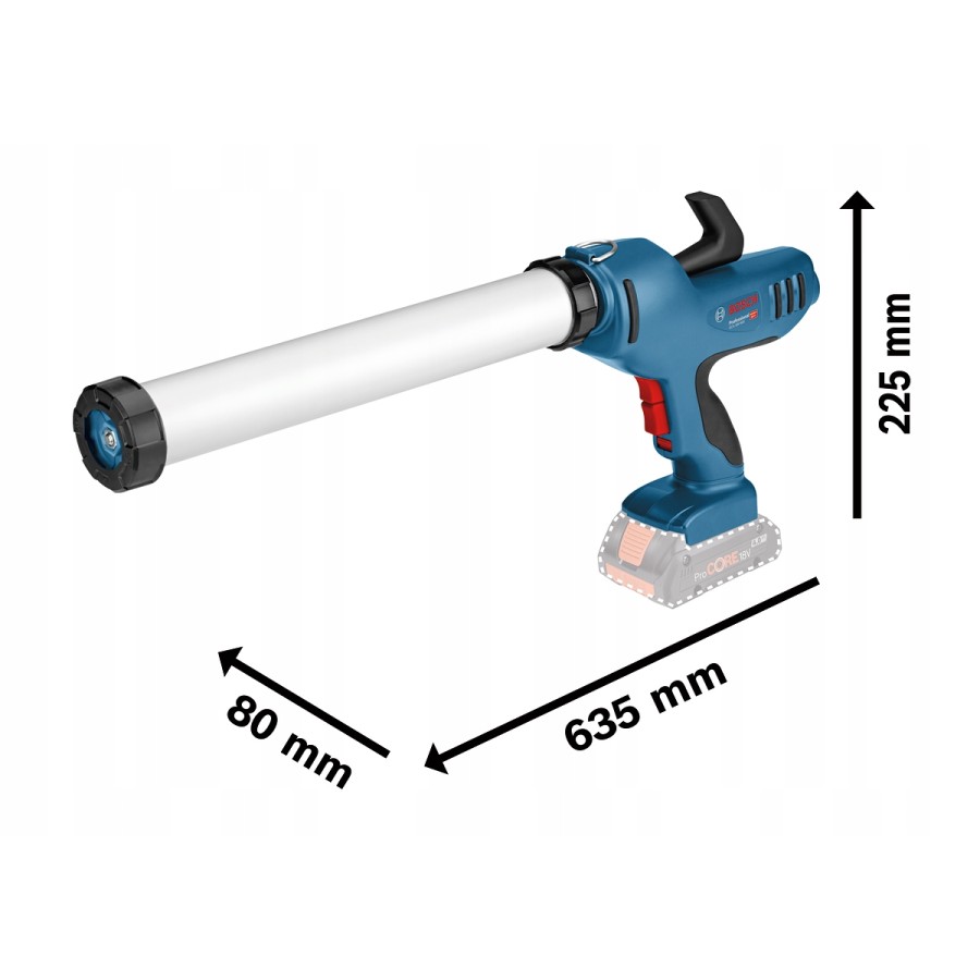 PISTOLET DO SILIKONU I KLEJU GCG-600 18V 0*AH - 06019C4001.