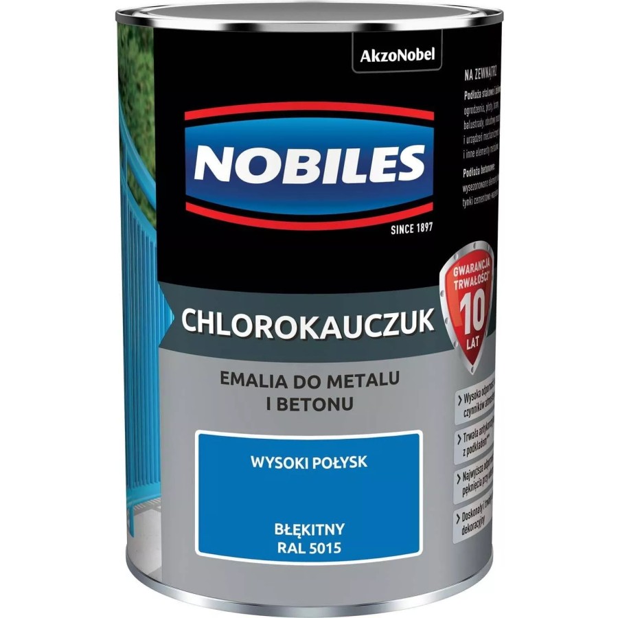 EMALIA CHLOROKAUCZUKOWA NIEBIESKI BŁĘ RAL 5015 0.9L 