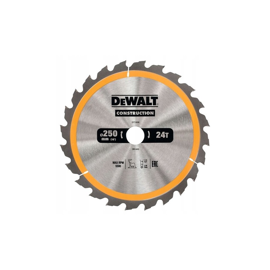 PIŁA TARCZOWA DO DREWNA 250/30MM, 24 ZĘBY - DT1956-QZ.