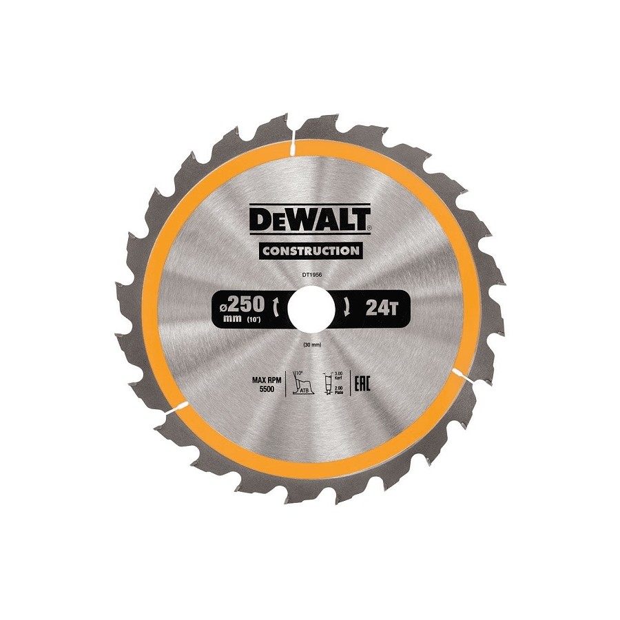 PIŁA TARCZOWA DO DREWNA 250/30MM, 24 ZĘBY - DT1956-QZ.