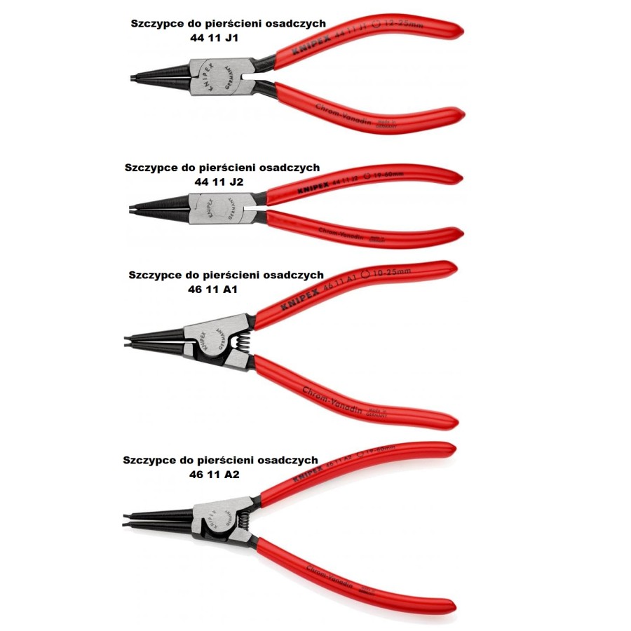 ZESTAW SZCZYPIEC DO PIERŚCIENI OSADCZYCH 4SZT. - 00 19 56 V01.