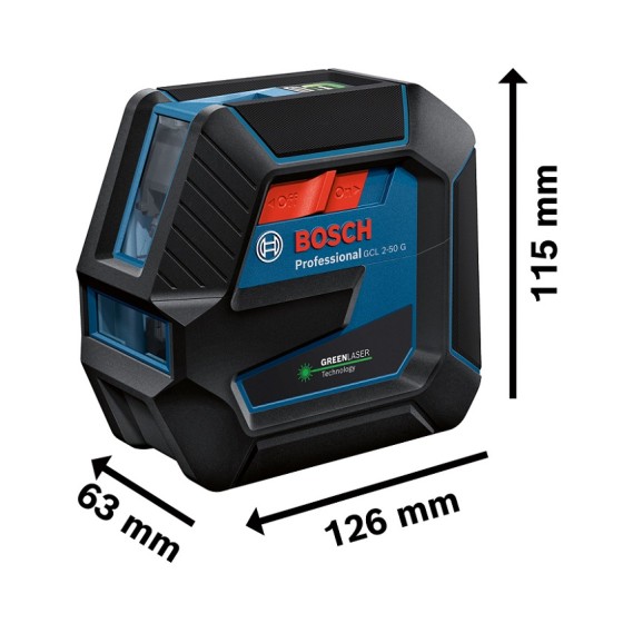 LASER KRZYŻOWY GCL 2-50 G ZIELONY 