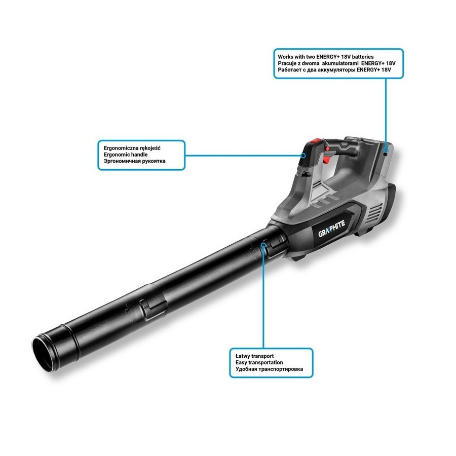 AKUMULATOROWA DMUCHAWA DO LIŚCI 36V ENERGY+ - 58G044.