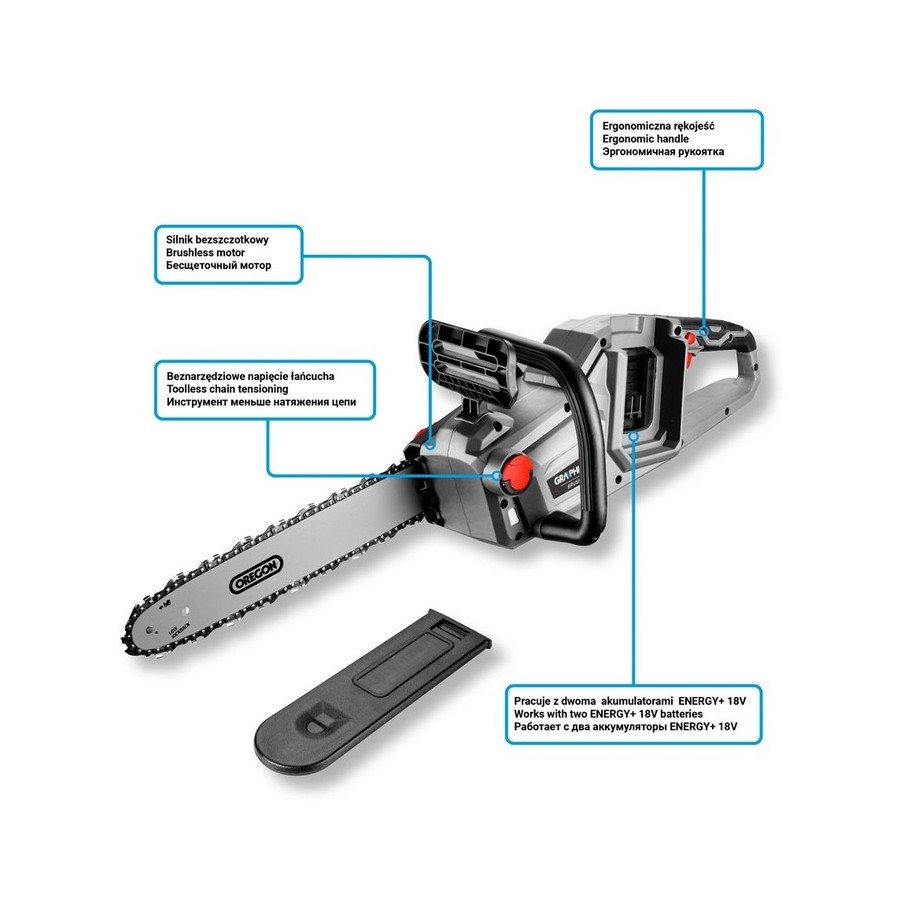 AKUMULATOROWA PILARKA ŁAŃCUCHOWA 36V 350MM ENERGY+ - 58G043.