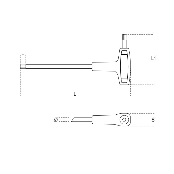 KLUCZ TRZPIENIOWY KĄTOWY 4.5MM 