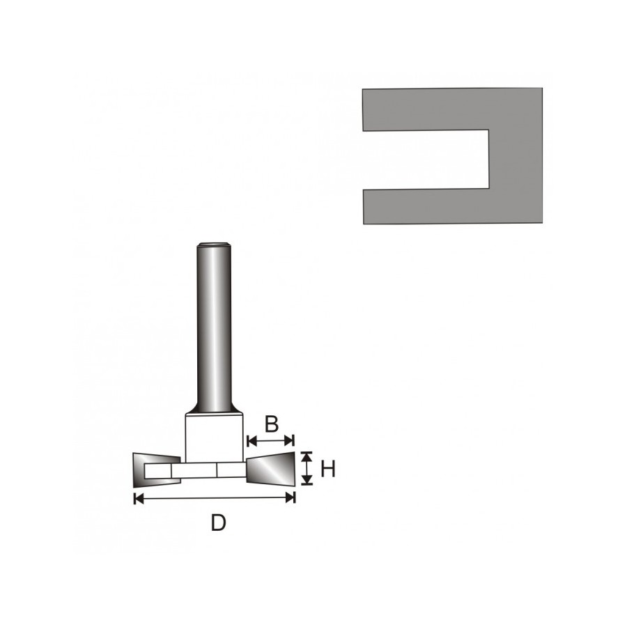 FREZ ROWKUJĄCY T T12 D32 H6.35 B9.4MM 