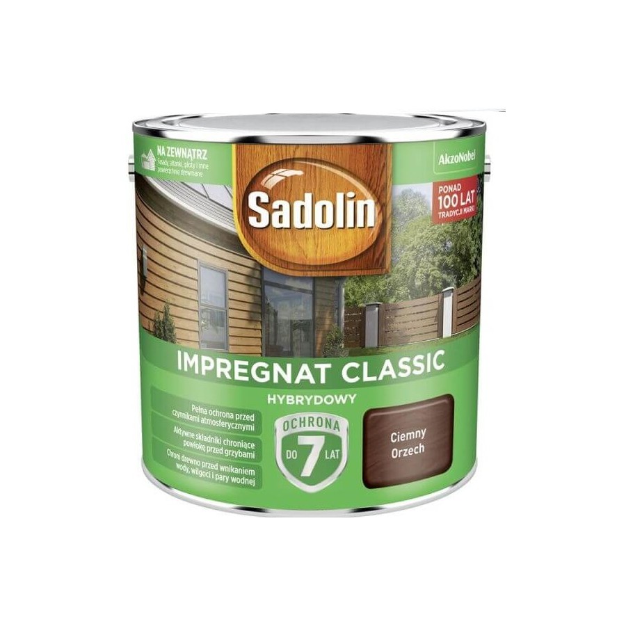 SADOLIN IMPREGNAT CLASSIC HYBRYDOWY 7 LAT ORZECH CIEMNY 2.5L