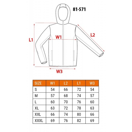 KURTKA Z MEMBRANĄ 8000 PREMIUM, OCIEPLANA, ROZMIAR M - 81-571-M.