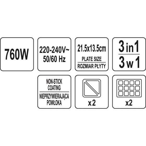 OPIEKACZ 760W, 3W1 