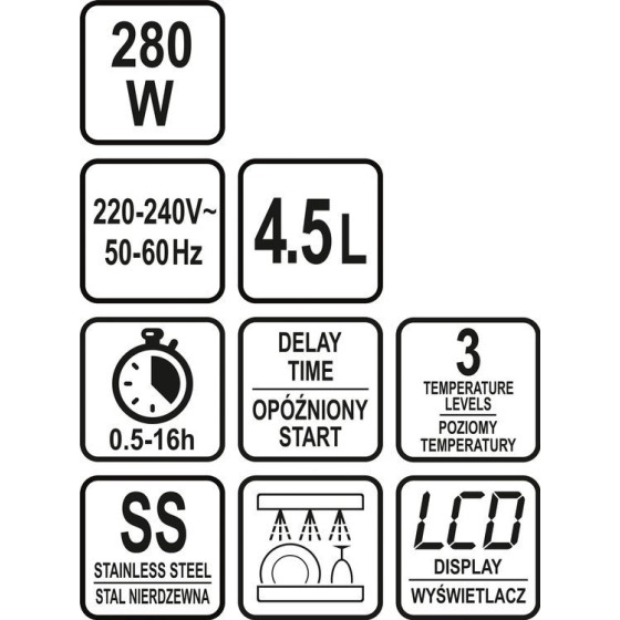 WOLNOWAR 290W, 4.5L. Z CZASOMIERZEM 