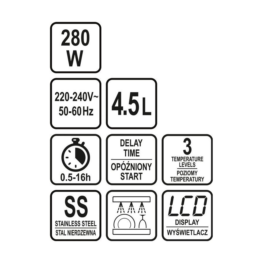 WOLNOWAR 290W, 4.5L. Z CZASOMIERZEM 