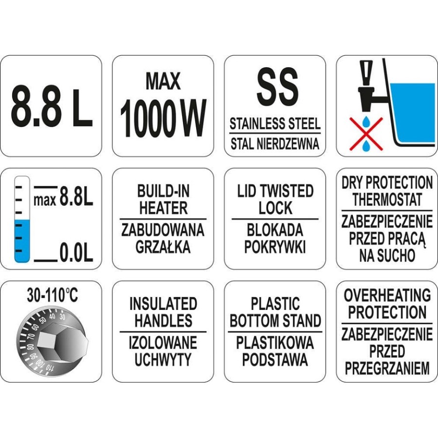 WARNIK DO WODY 8.8L. - YG-04301.