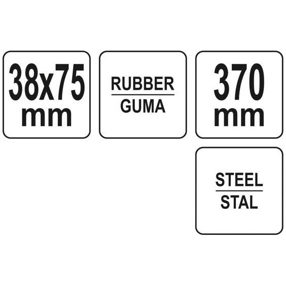 WAŁEK DOCISKOWY 75 MM Z UCHWYTEM STALOWYM - YT-44151.