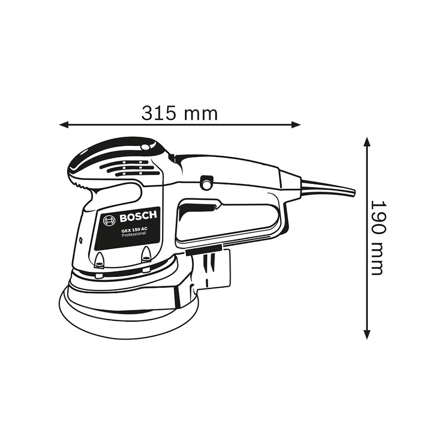 SZLIFIERKA MIMOŚRODOWA GEX AC 34-150 340W 150MM - 0601372800.