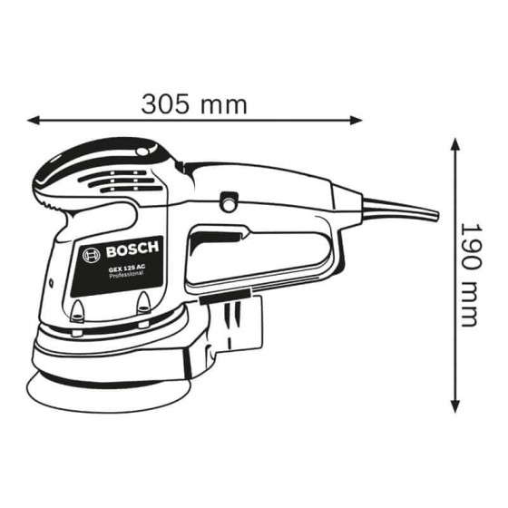 SZLIFIERKA MIMOŚRODOWA GEX 34-125 340W 125MM - 0601372300.