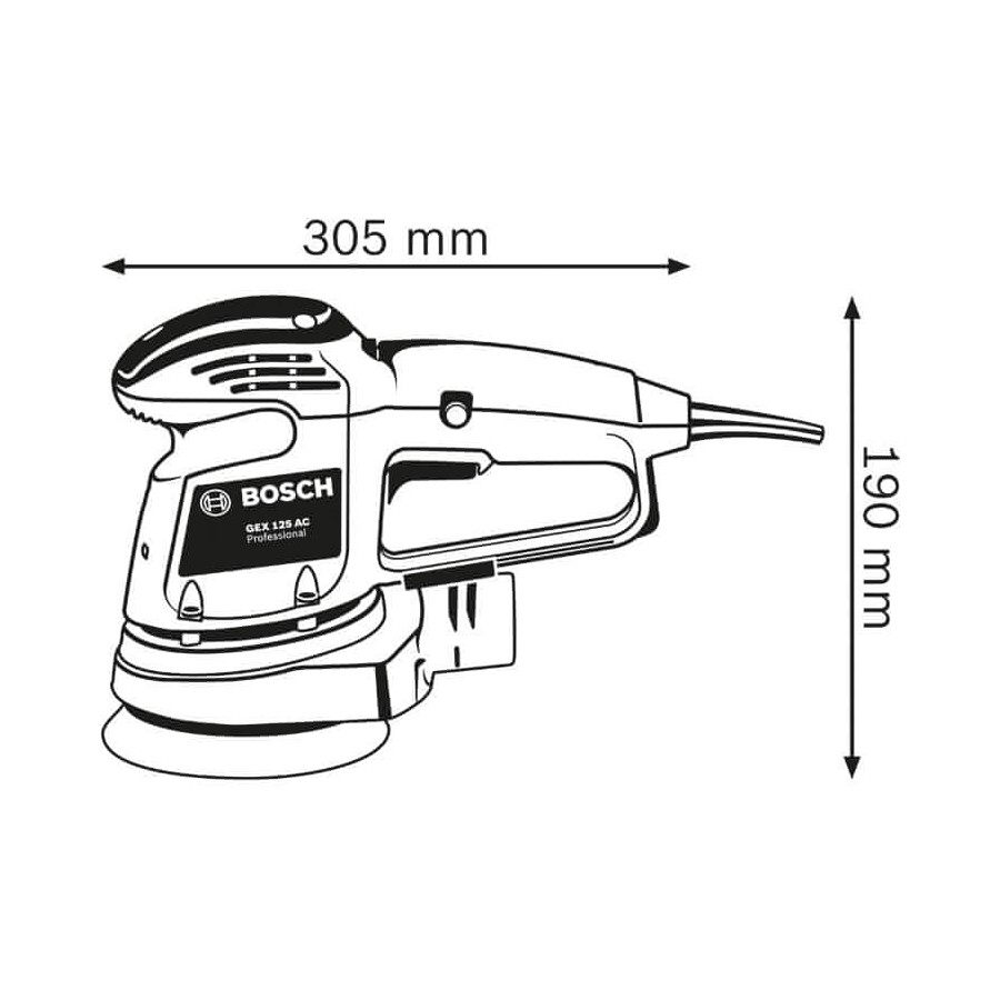 SZLIFIERKA MIMOŚRODOWA GEX 34-125 340W 125MM - 0601372300.