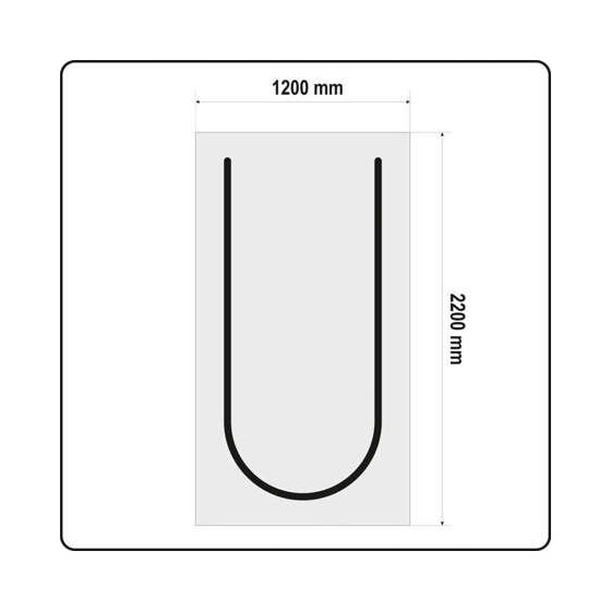 OSŁONA PRZECIWPYŁOWA DO DRZWI TYP U 220 X 120 CM - YT-67220.