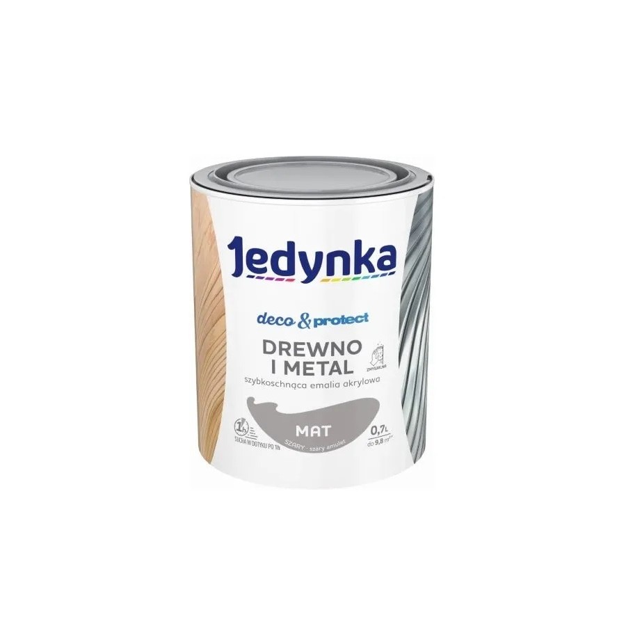 JEDYNKA DECO&PROTECT DREWNO I METAL MAT SZARY 0,7L 