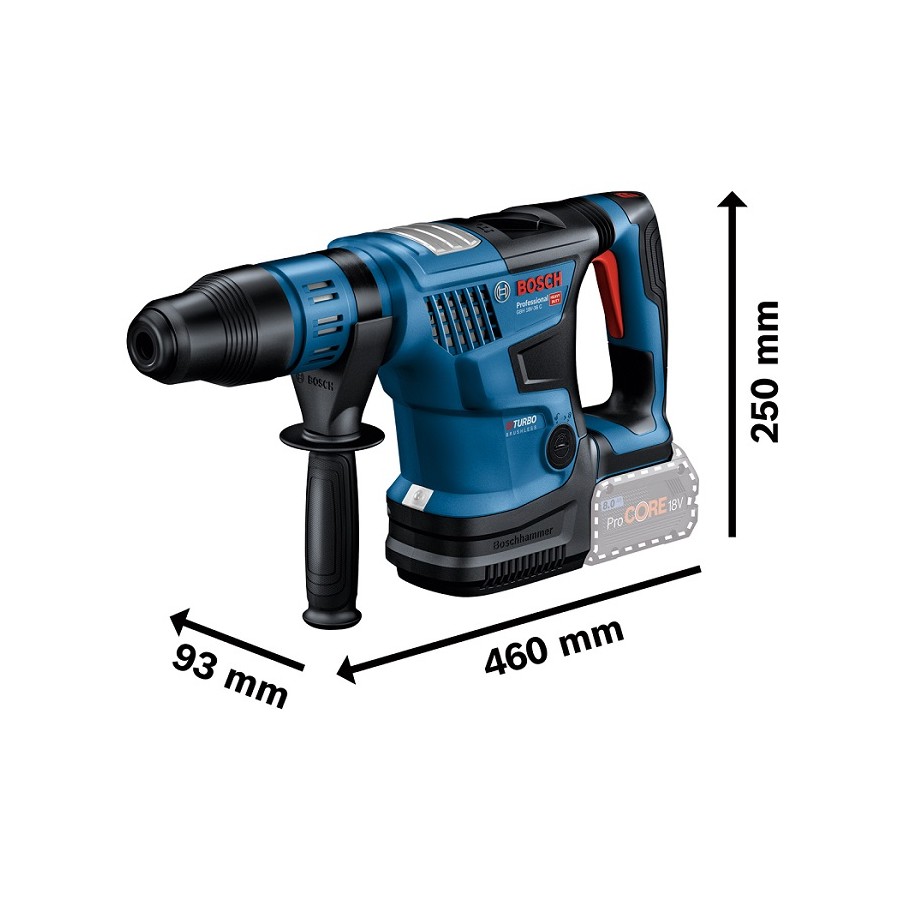 MŁOT UDAROWY OBROTOWY AKUMULATOROWY SDS MAX GBH 18V-36C 0*AH