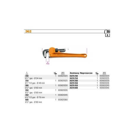 KLUCZ DO RUR WZMOCNIONY 1,1/2'' 