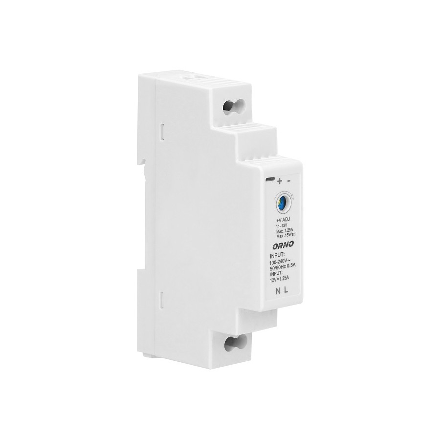 ZASILACZ NA SZYNĘ DIN 12VDC, 1,25A, 15W, SZEROKOŚĆ 1 MODUŁ - OR-PSU-1642.