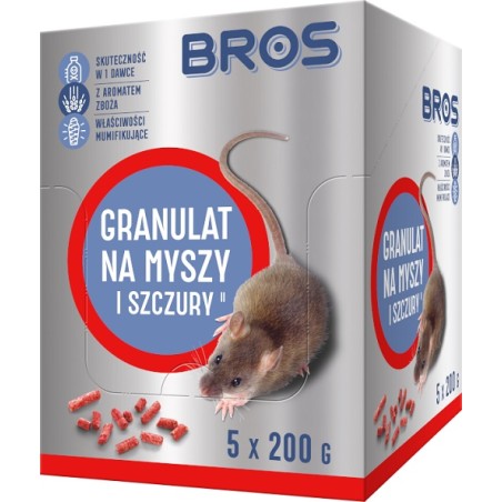 GRANULAT NA MYSZY I SZCZURY 1KG - 5 SASZETEK 200G 