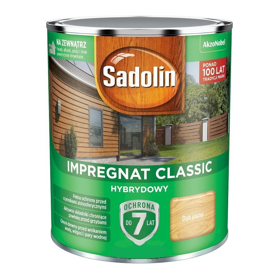 SADOLIN IMPREGNAT CLASSIC HYBRYDOW 7 LAT DĄB JASNY 0.75L 