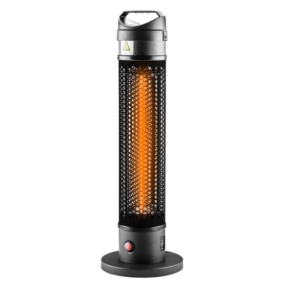 PROMIENNIK STOJĄCY 1000W, IP44, ELEMENT GRZEJNY CARBON FIBER - 90-035.