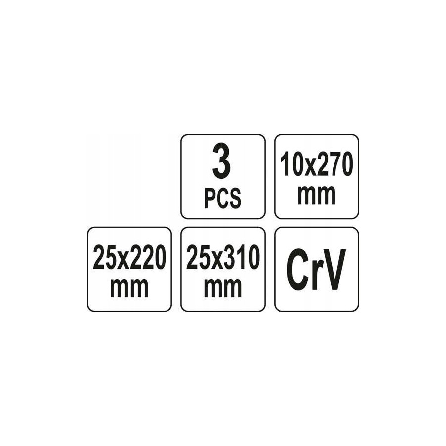 ZESTAW SKROBAKÓW DO USZCZELEK 3 SZTUKI - YT-08474.