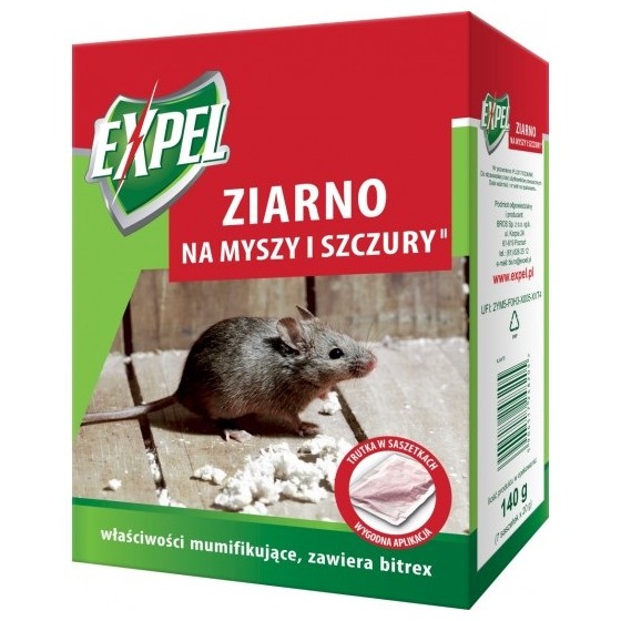 ZIARNO NA MYSZY I SZCZURY 140G EXPEL 