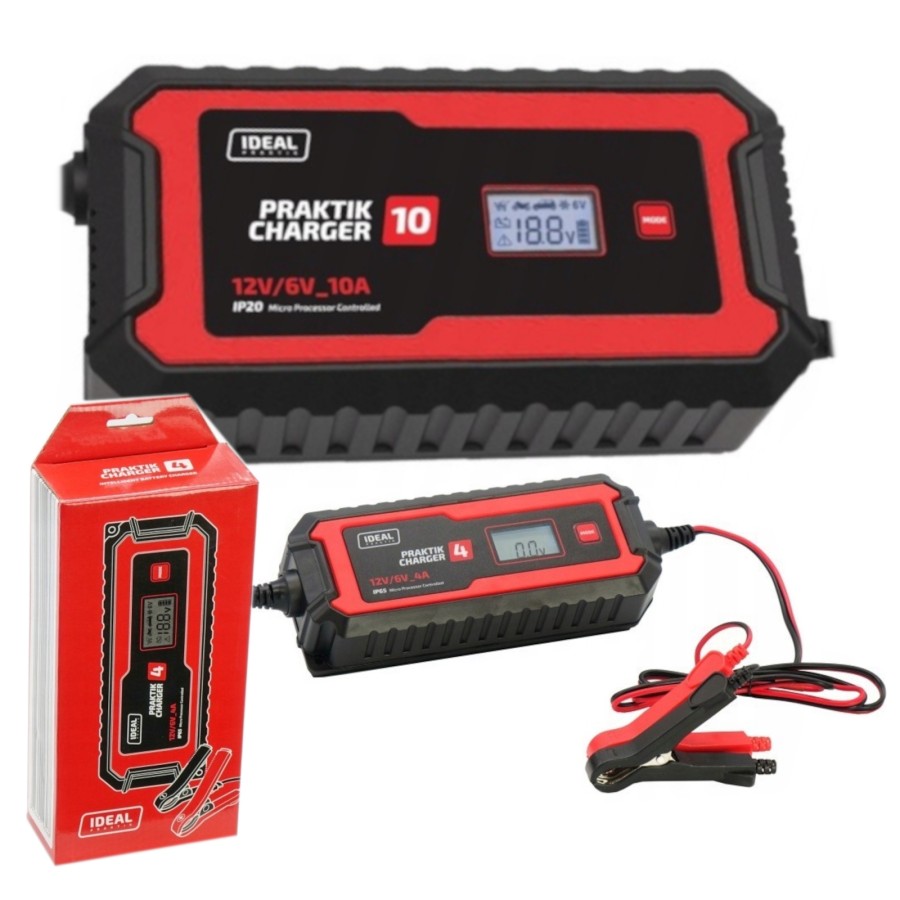 PROSTOWNIK INTELIGENTNY PRAKTIK CHARGER 4 LCD 6/12V - PCHARGE4V2.