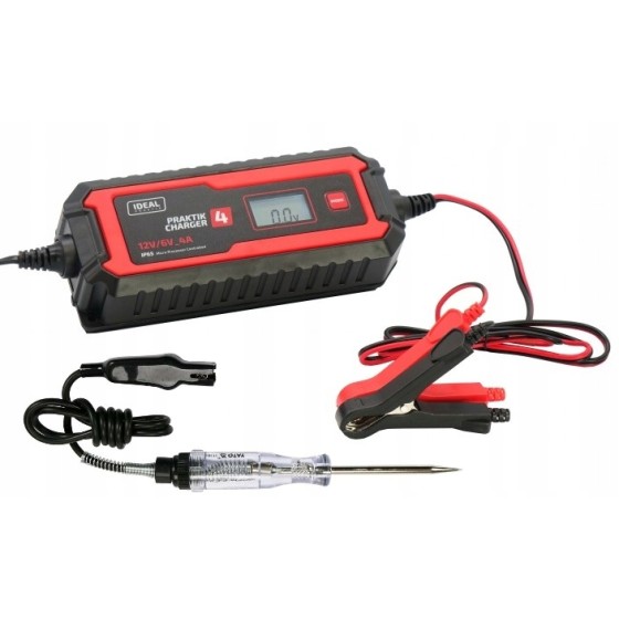 PROSTOWNIK INTELIGENTNY PRAKTIK CHARGER 4 LCD 6/12V - PCHARGE4V2.