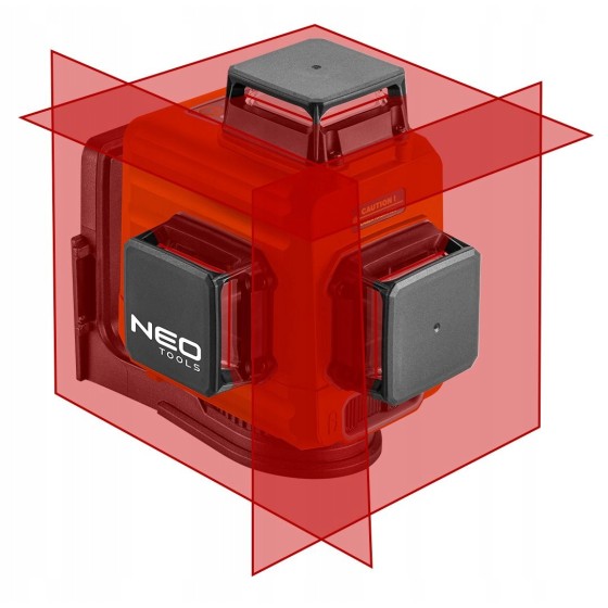 LASER 3D CZERWONY,UCHWYT MAGNETYCZNY, ŁADOWARKA, WALIZKA - 75-104.