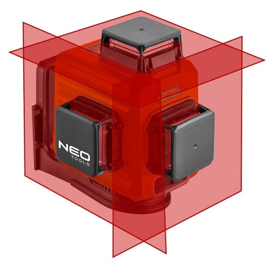 LASER 3D CZERWONY,UCHWYT MAGNETYCZNY, ŁADOWARKA, WALIZKA - 75-104.