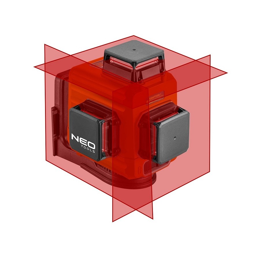 LASER 3D CZERWONY,UCHWYT MAGNETYCZNY, ŁADOWARKA, WALIZKA - 75-104.