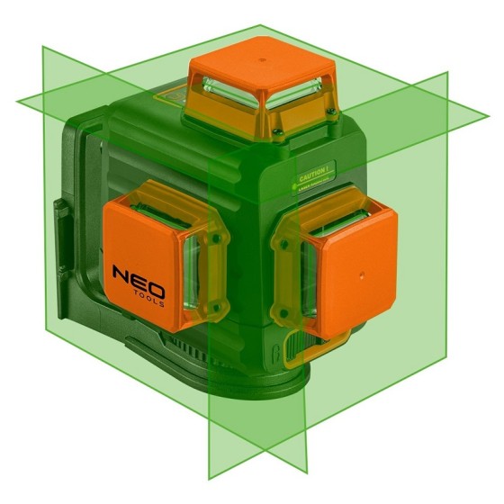 LASER 3D ZIELONY,UCHWYT MAGNETYCZNY, ŁADOWARKA, WALIZKA - 75-109.