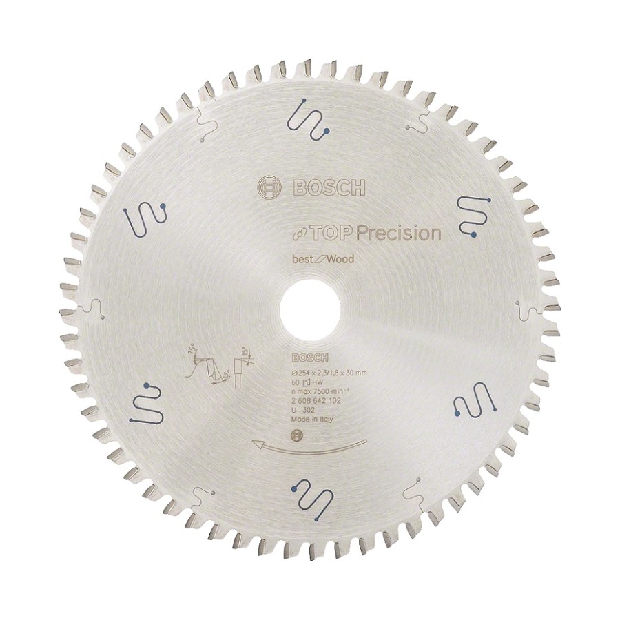 TARCZA PILARSKA TOP PRECISION BS WO B 254*30*2.3MM 60T 