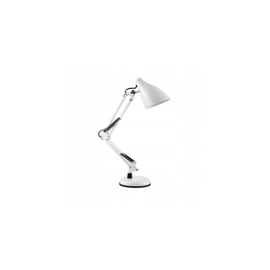 LAMPA BIURKOWA DIAN 60W E27 STAL, BIAŁA - DL-1/W.