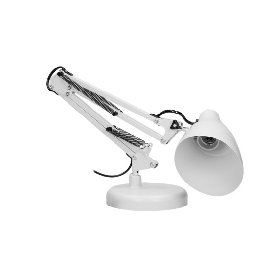 LAMPA BIURKOWA DIAN 60W E27 STAL, BIAŁA - DL-1/W.