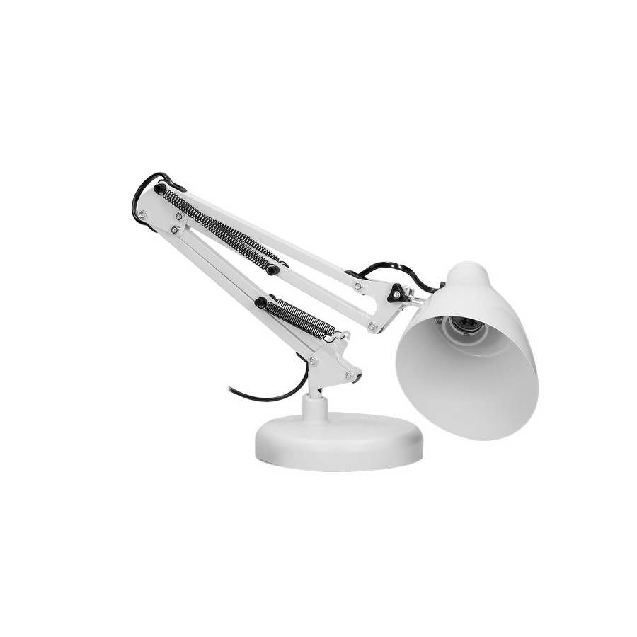 LAMPA BIURKOWA DIAN 60W E27 STAL, BIAŁA - DL-1/W.