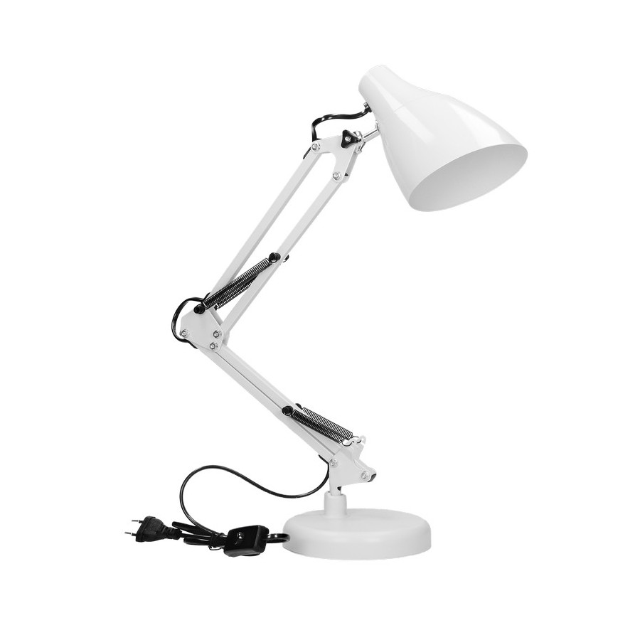 LAMPA BIURKOWA DIAN 60W E27 STAL, BIAŁA - DL-1/W.