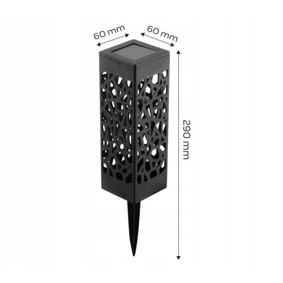 LAMPA OGRODOWA SOLARNA SMD SŁUPEK, 4SZT. - 99-058.