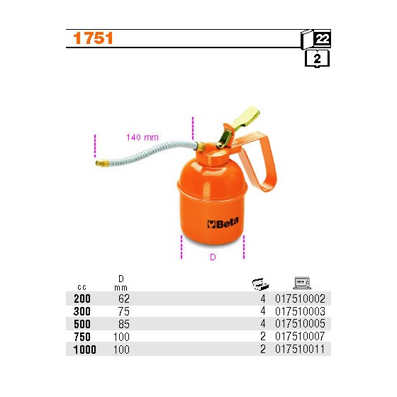 OLEJARKA, OLIWIARKA CIŚNIENIOWA METALOWA 750ML - BE1751/750.